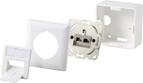 Renkforce NDR-9010 Ráépítő keret 1-szeres Tiszta fehér 4. kép
