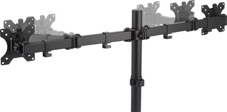 Asztali monitortartó 2 monitorhoz 33-81,3 cm (13-32) dönthető/forgatható SpeaKa Professional Secundu 9. kép