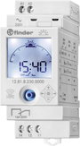 Okostelefonnal vezérelhető DIN sínes időkapcsoló óra 1 váltó 16 A 250 V/AC, Finder 12.81.8.230.0000 bélyegkép