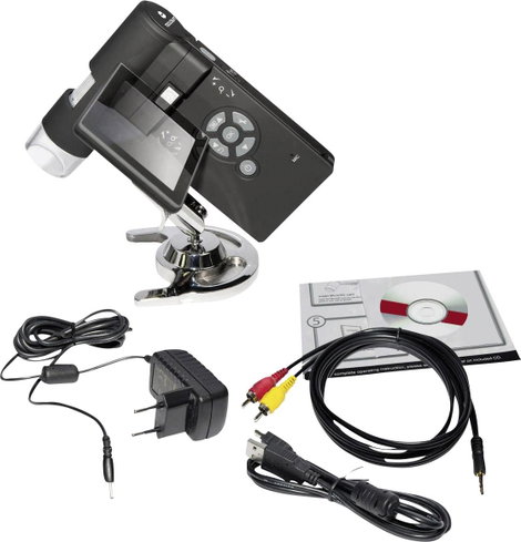 USB-s digitális mikroszkóp kijelzővel 5 MP max. 500x Toolcraft 4. kép