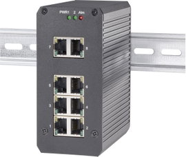 Ipari hálózati switch kalapsínre, 8 port, 12 VDC, Renkforce GSHS800