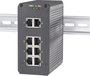 Ipari hálózati switch kalapsínre, 8 port, 12 VDC, Renkforce GSHS800 bélyegkép