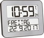 Digitális rádiójel vezérelt fali óra 258 x 212 x 30 mm, ezüst/fekete, TFA 60.4512.54 bélyegkép