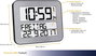 Digitális rádiójel vezérelt fali óra 258 x 212 x 30 mm, ezüst/fekete, TFA 60.4512.54 2. bélyegkép