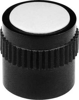 Mentor 4131.603 4131.603 Forgatógomb Fekete (Ø x Ma) 15 mm x 15 mm 1 db