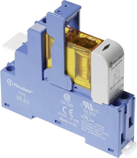 Finder 48.31.8.230.0060 Relé modul Névleges feszültség: 230 V/AC Max. kapcsolási áram: 10 A 1 váltó 
