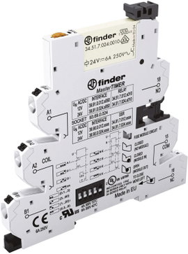 Finder 39.91.0.024.0060 Csatoló relé 24 V/DC, 24 V/AC 6 A 1 váltó 1 db