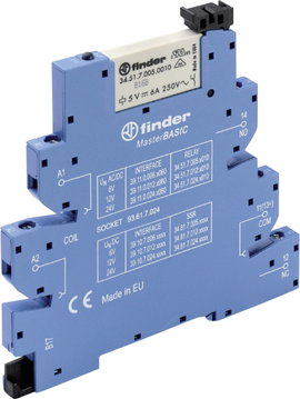 Finder 39.11.0.006.0060 Csatoló relé 6 V/DC, 6 V/AC 6 A 1 váltó 1 db