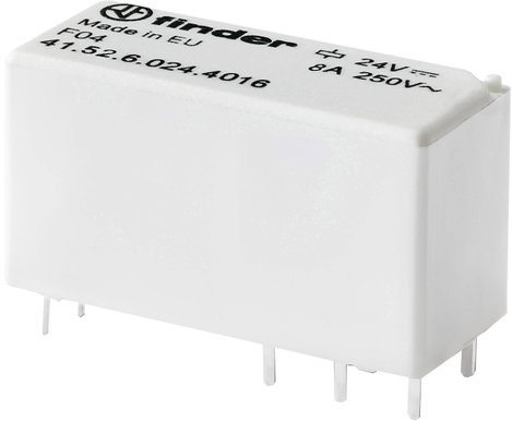 Finder 41.52.6.024.4016 Nyák relé 24 V/DC 8 A 2 váltó 1 db