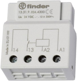 Kapcsoló relé Falba süllyesztett Finder 13.31.9.024.4300 1 záró 24 V/DC 12 A 1 db