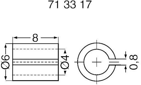 Hasított redukáló cső 4mm-6mm 2. kép