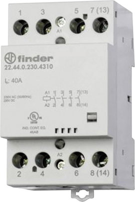 Finder 22.44.0.230.4310 Védő 4 záró 230 V/DC, 230 V/AC 40 A 1 db