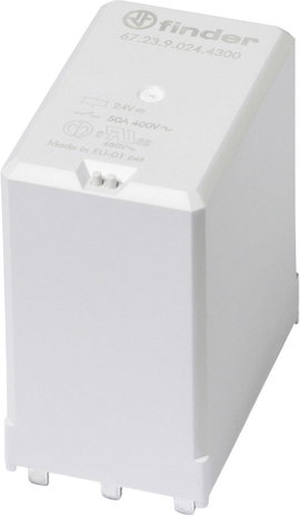 Finder 67.23.9.024.4500 Nyák relé 24 V/DC 50 A 3 záró 1 db
