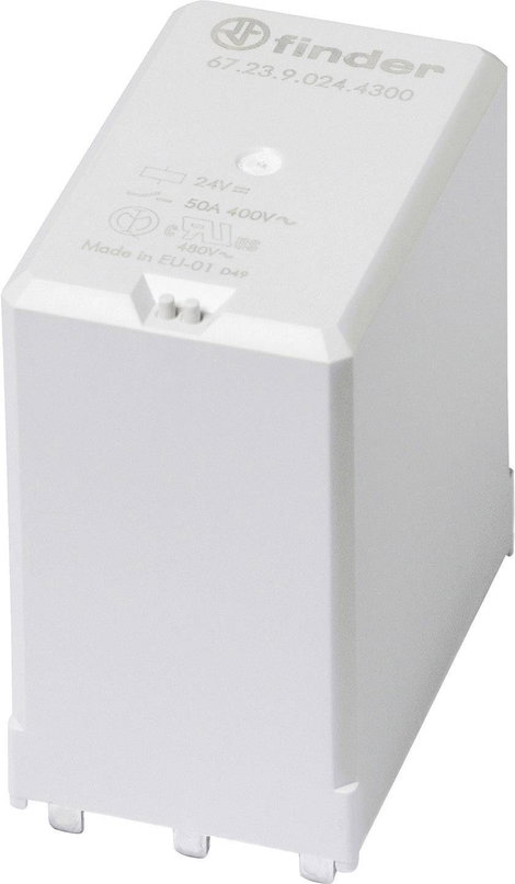 Finder 67.23.9.024.4500 Nyák relé 24 V/DC 50 A 3 záró 1 db