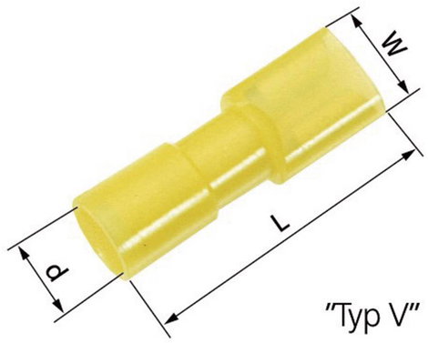 LAPP 61794970 Csúszósarus hüvely Dugasz szélesség: 6.3 mm Dugaszolási vastagság: 0.8 mm 180 ° Teljes