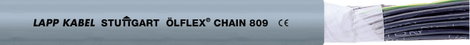 LAPP 1026708-1 Energiavezeték ÖLFLEX® CHAIN 809 2 x 0.75 mm² Szürke méteráru