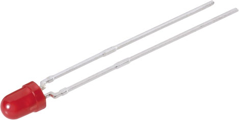 Vishay TLUR 4401 LED kivezetéssel Piros Kerek 3 mm 32 mcd 60 ° 20 mA 2 V