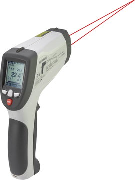 Infra hőmérő pisztoly adattárolóval, 50:1 optika -50...+1200°C, Voltcraft IR 1201-50D USB