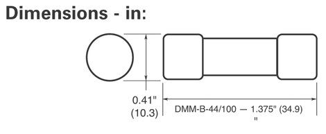 ESKA DMM-44/1000 DMM-44/1000 Üvegcsöves biztosíték (Ø x H) 10.3 mm x 35 mm 0.44 A 1000 V Szupergyors 5. kép