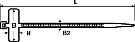 Vezeték jelölő kábelkötegelő, feliratozó felület: 25 x 8 mm natúr HellermannTyton IT18R-N66-NA-C0 11 4. kép