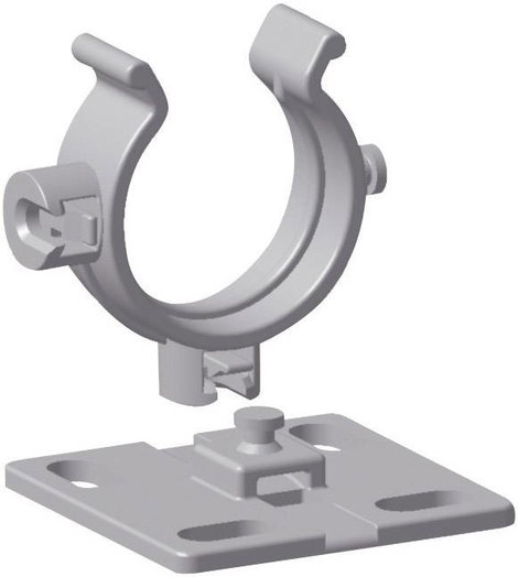 HellermannTyton 161-64002 HWClip08-HIRHS-BK-50 Tartó védőtömlőhöz Fekete 1 db 2. kép