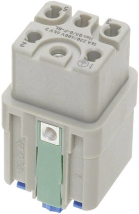 Ipari csatlakozók Sorozat Han® Q 5/0 Quick Lock - Beillesztés Han Q5/0-F-QL Harting Tartalom: 1 db