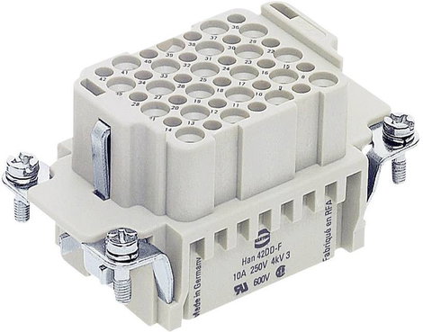 Ipari csatlakozók sorozat Han® DD - betétek Han® 42DD-F-c Harting Tartalom: 1 db