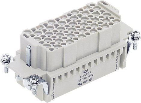 Ipari csatlakozók sorozat Han® DD - betétek Han® 72DD-F-c Harting Tartalom: 1 db