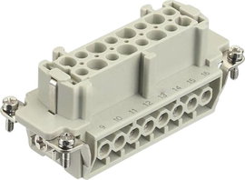 Ipari csatlakozók Series Han® E - betétek Han® 16E-F-s Harting Tartalom: 1 db