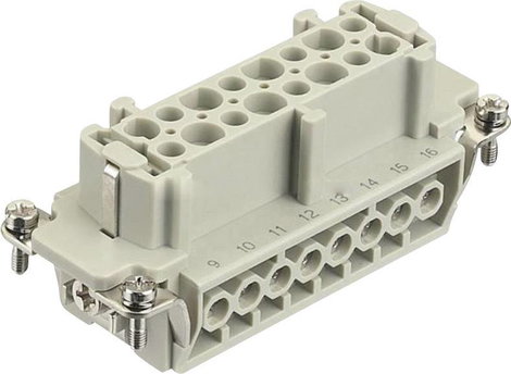 Ipari csatlakozók Series Han® E - betétek Han® 16E-F-s Harting Tartalom: 1 db