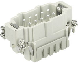Ipari csatlakozók Series Han® E - betétek Han® 10ES-M-c Harting Tartalom: 1 db