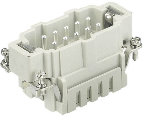 Ipari csatlakozók Series Han® E - betétek Han® 10ES-M-c Harting Tartalom: 1 db