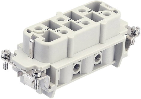 Ipari csatlakozók sorozat Han® HsB - betétek Han® 6HSB (1-6) Harting Tartalom: 1 db