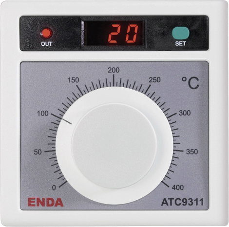 Enda ATC9311-FE-400-230 Hőmérséklet szabályozó J 0 - +400 °C Relé, 2 A (H x Sz x Ma) 50 x 96 x 96 mm