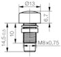 Krómozott LED foglalat 5 mm, Signal Construct SML 1089 2. bélyegkép