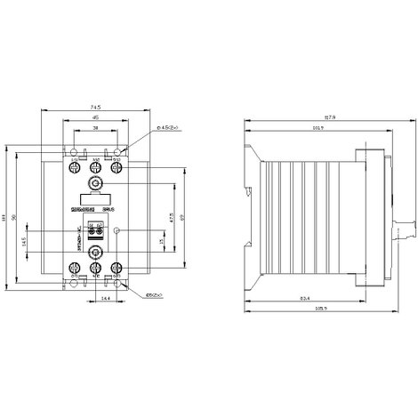 Siemens 3RF2420-1AC45 Félvezető védelem Nullfeszültség kapcsoló 3 záró 20 A 1 db 3. kép