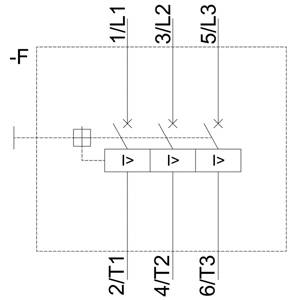 Siemens 3RV1011-1KA10 Teljesítménykapcsoló 1 db 3 záró Beállítási tartomány (áram): 9 - 12 A Kapcsol 2. kép