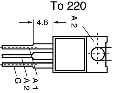 TIC 246 M = BT 139-600B Triak 2. kép