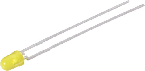 Vishay TLLG 4400 LED kivezetéssel Zöld Kerek 3 mm 1.2 mcd 25 ° 2 mA 1.9 V