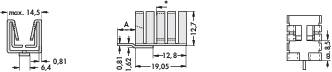 Hűtőborda 21 K/W 19 x 14,5 x 12,7 mm TO-220, Fischer Elektronik FK 237 SA-220 V 2. kép
