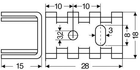 Hűtőborda 16 K/W 25 x 18 x 15 mm SOT-32 TO-220, Fischer Elektronik FK 234 SA L2 2. kép
