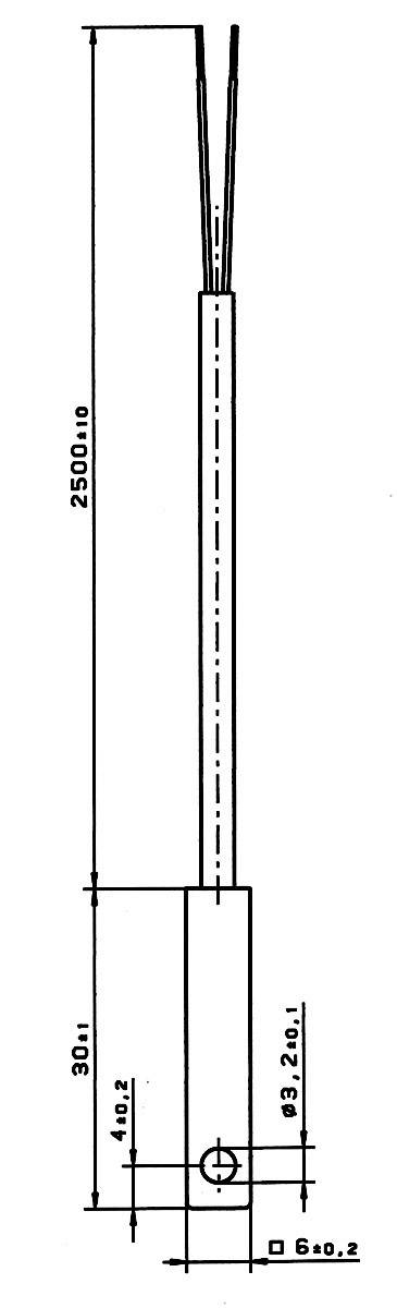 Platina felületi hőmérséklet érzékelő PT100 -20...+100°C 100 Ω 3850 ppm/K, Heraeus Nexensos W-SZK 3. kép