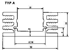 Hűtőborda 4,5 K/W 50 x 32 x 14 mm TO-220 TO-126, Fischer Elektronik SK 75 50 SA