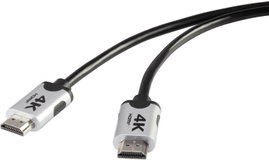Prémium HDMI 4k/Ultra-HD Csatlakozókábel1.00 mFeketeSpeaKa Professional