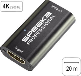 SpeaKa Professional HDMI™ Hatótáv növelő Jelkábelen keresztül 20 m
