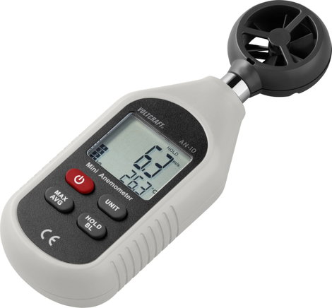 Légsebesség mérő, anemométer 0,3 - 30 m/s Voltcraft AN-10 3. kép