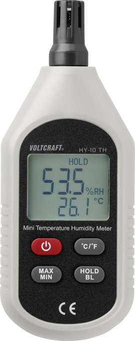 Hőmérséklet- és légnedvesség mérő -10...+60°C 0...100 % rF, Voltcraft HY-10 TH