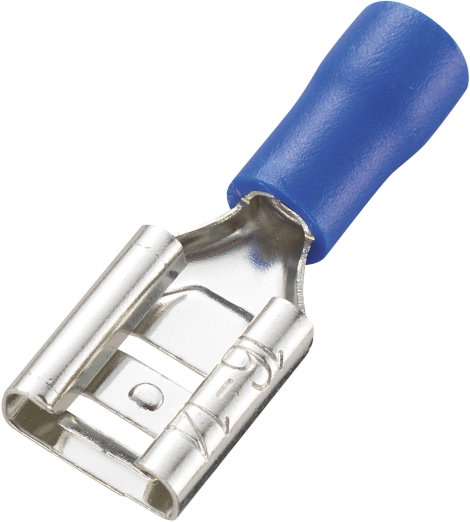 Csúszósaru hüvely, 8 x 0,8 mm, kék 100 db, Tru Components