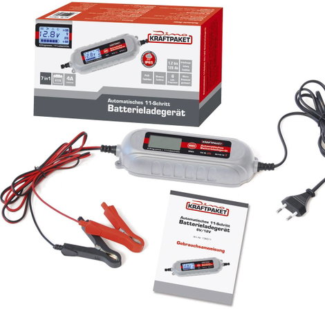 Automatikus ólomakku töltő 12 V, 6 V 0,8 A 3,8 A, Dino KRAFTPAKET 136311 2. kép