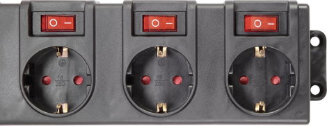 6 részes túlfeszültségvédő elosztó USB-vel, fekete, Renkforce 615C-CMB-SUSB 7. kép